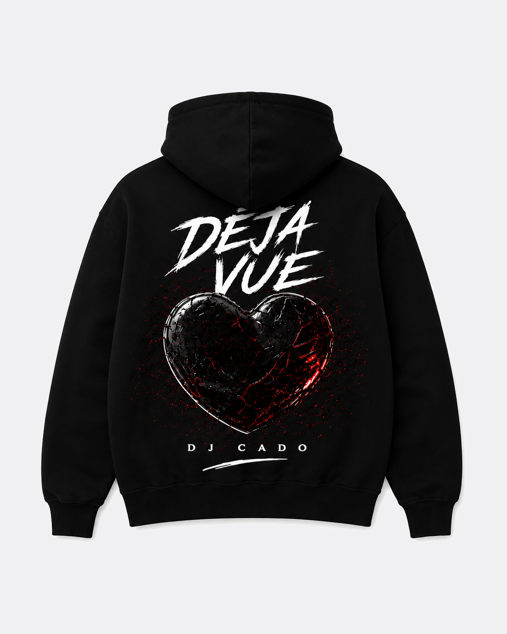 Hoodie Déja Vue noir — dos