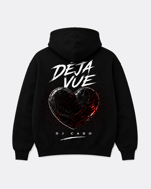 Hoodie Déja Vue noir — dos