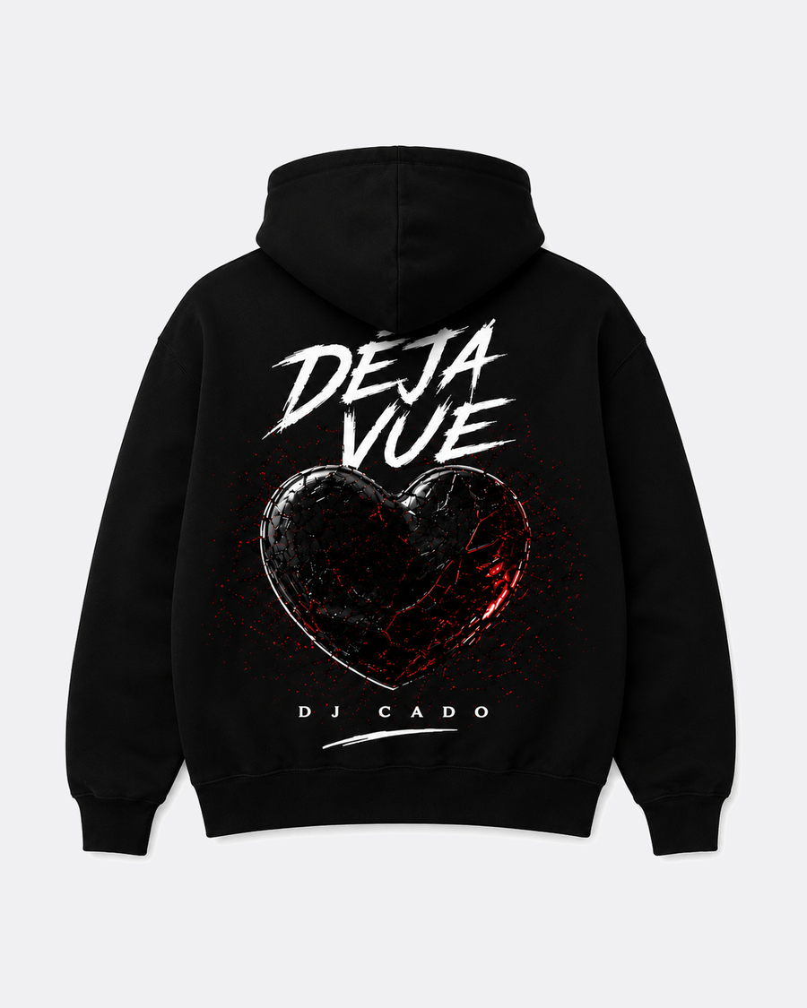 Hoodie Déja Vue — Noir — dos