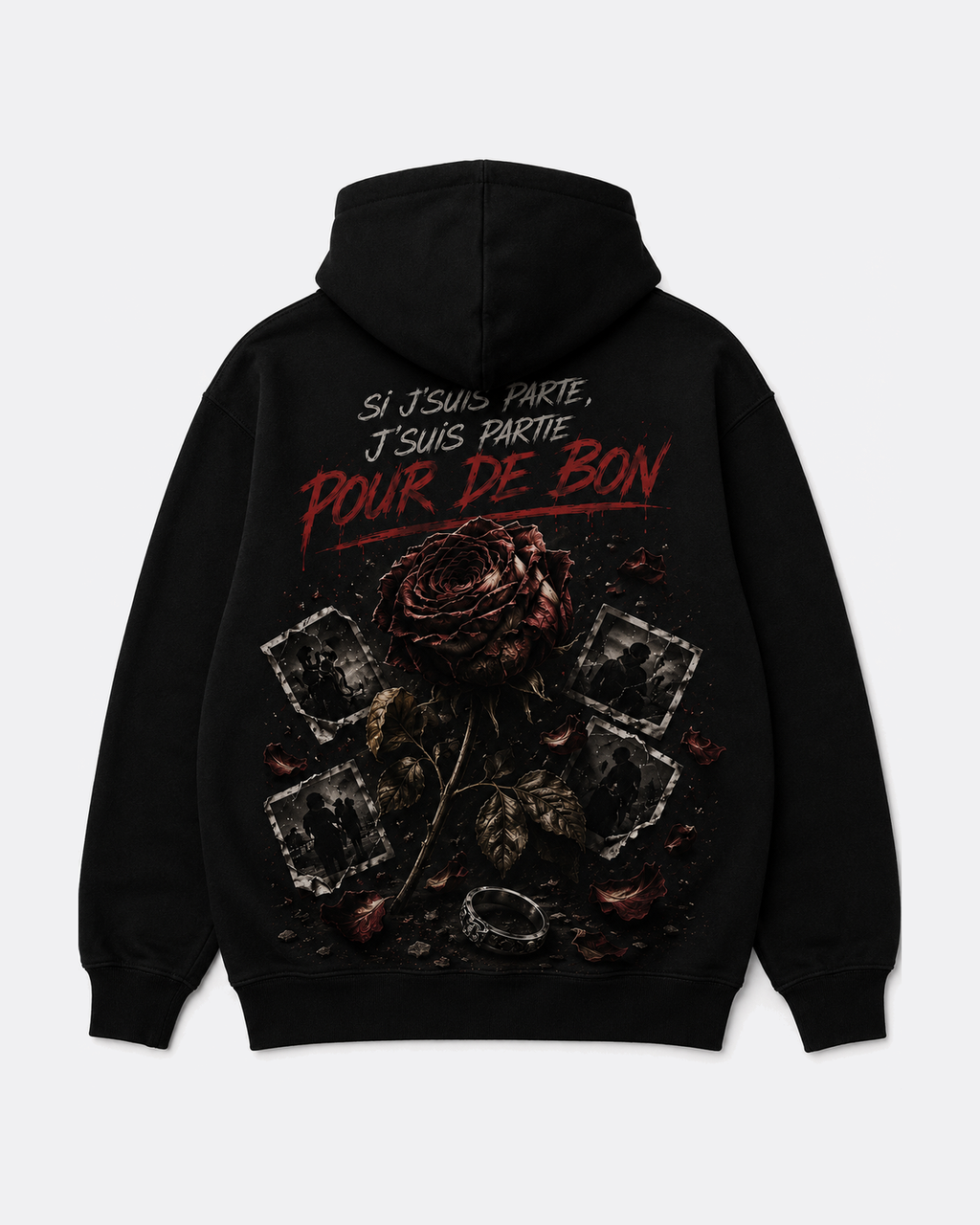 Hoodie Pour De Bon noir — dos