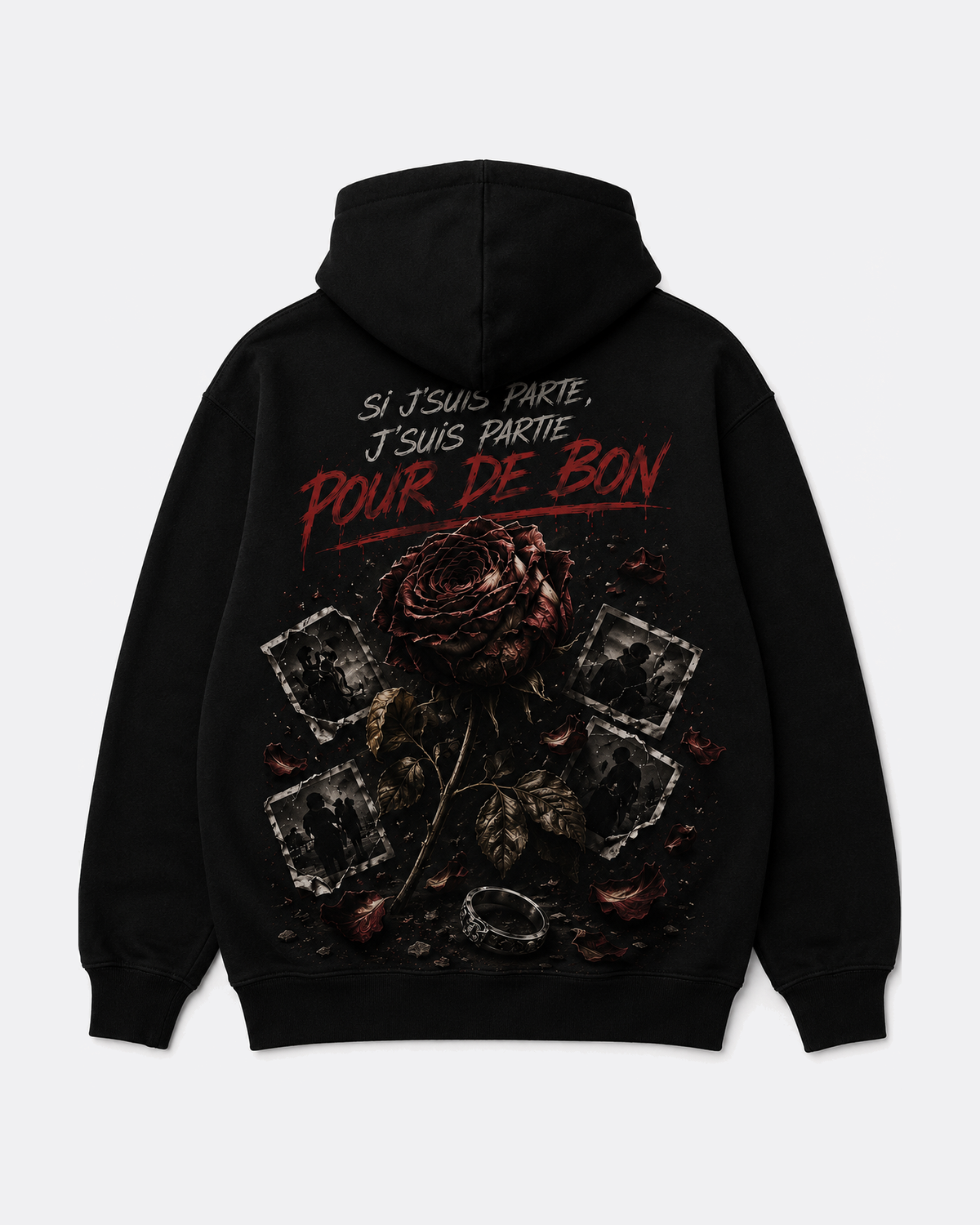 Hoodie Pour De Bon noir — dos