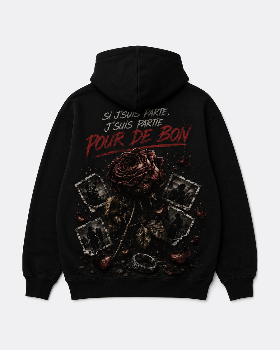 Hoodie Pour De Bon — Noir — dos